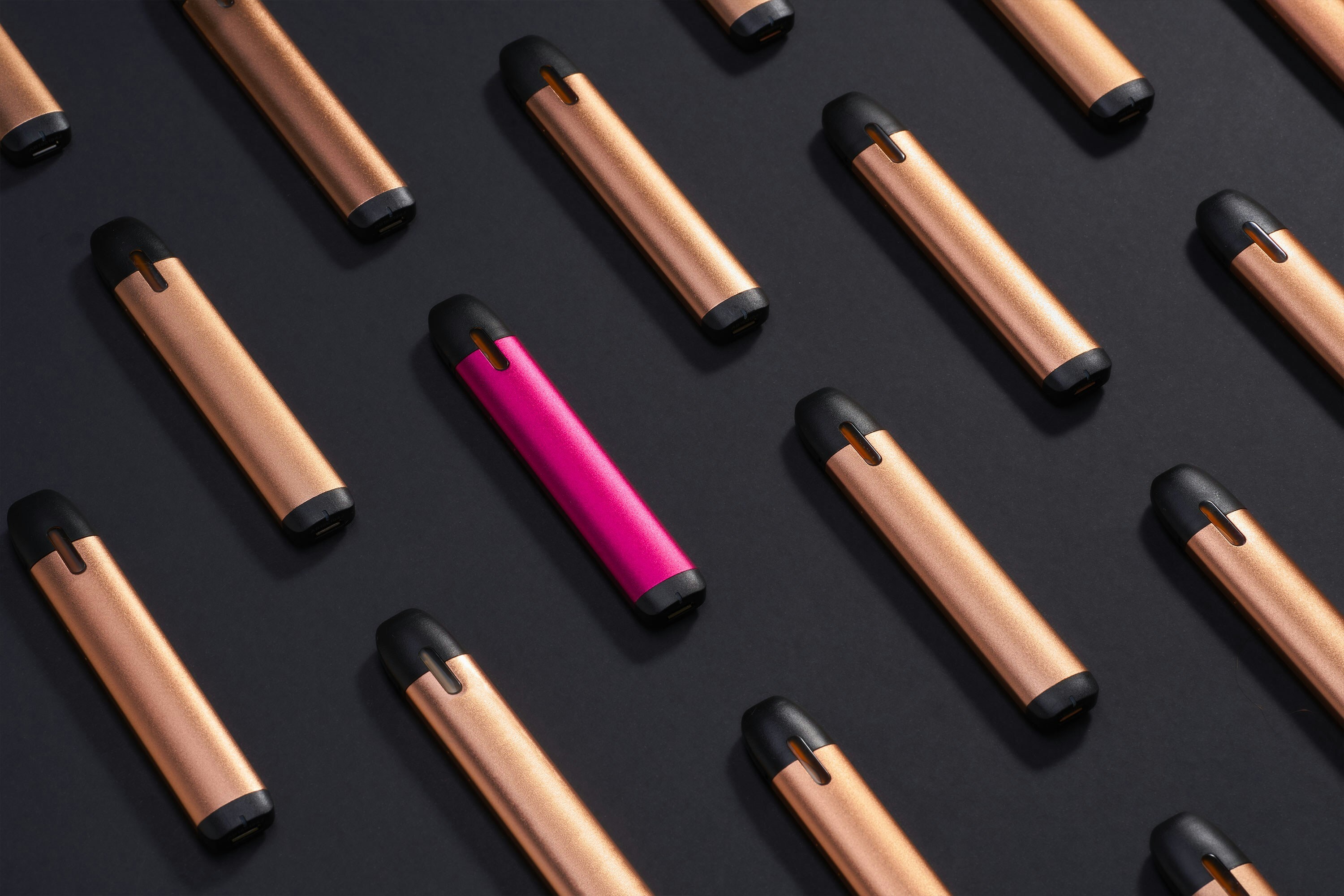 pink and gold vape battery pens